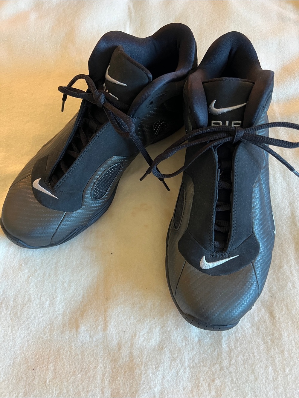 Nike Men’s Black Flight System Performance Sneakers with White Swoosh